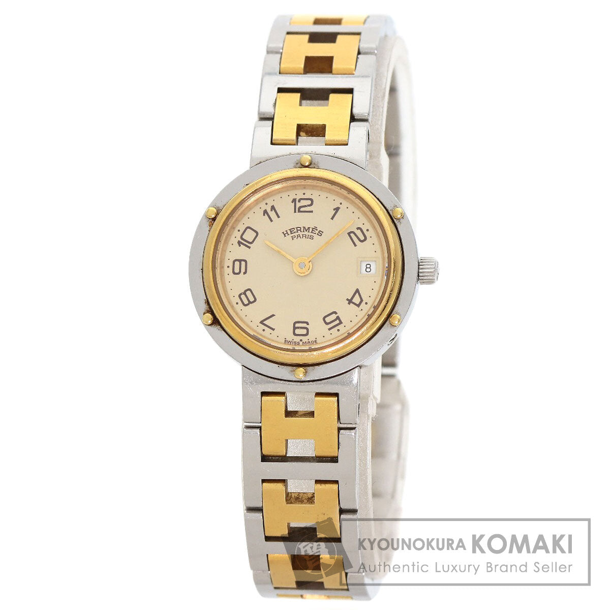 HERMES エルメス クリッパー 腕時計 SS レディース 中古