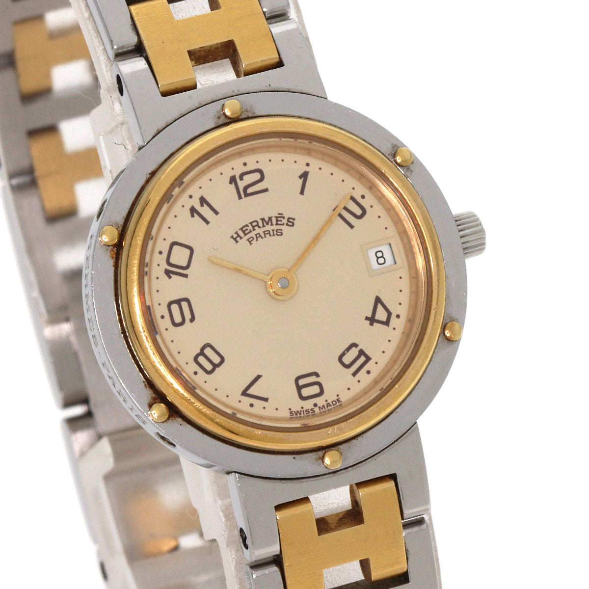 HERMES エルメス クリッパー 腕時計 SS レディース 中古