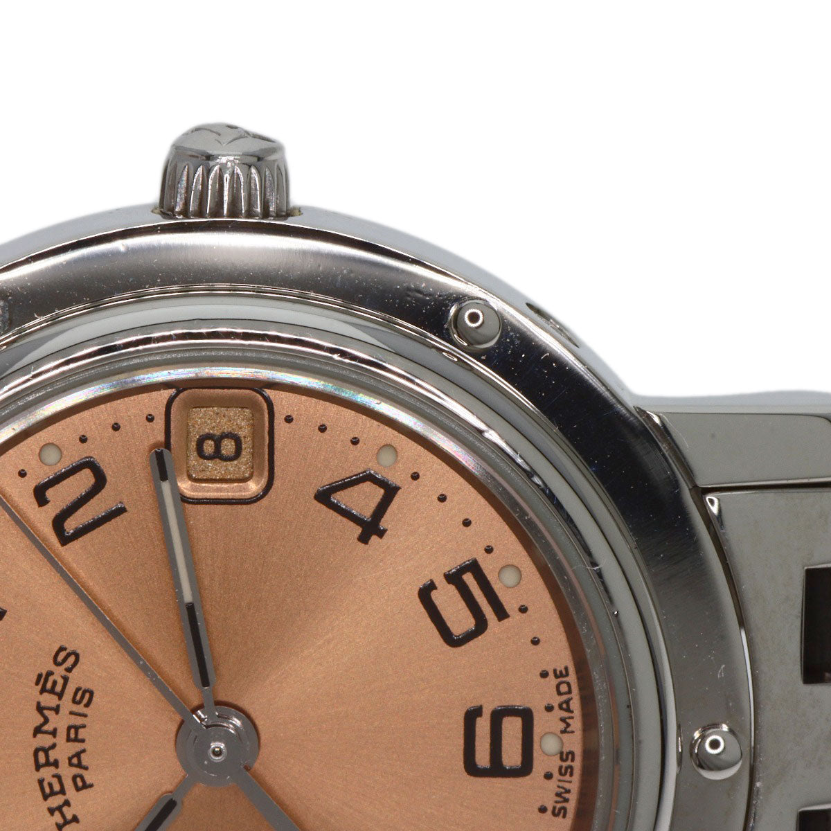 HERMES エルメス CL4.210 クリッパー 腕時計 SS レディース 中古