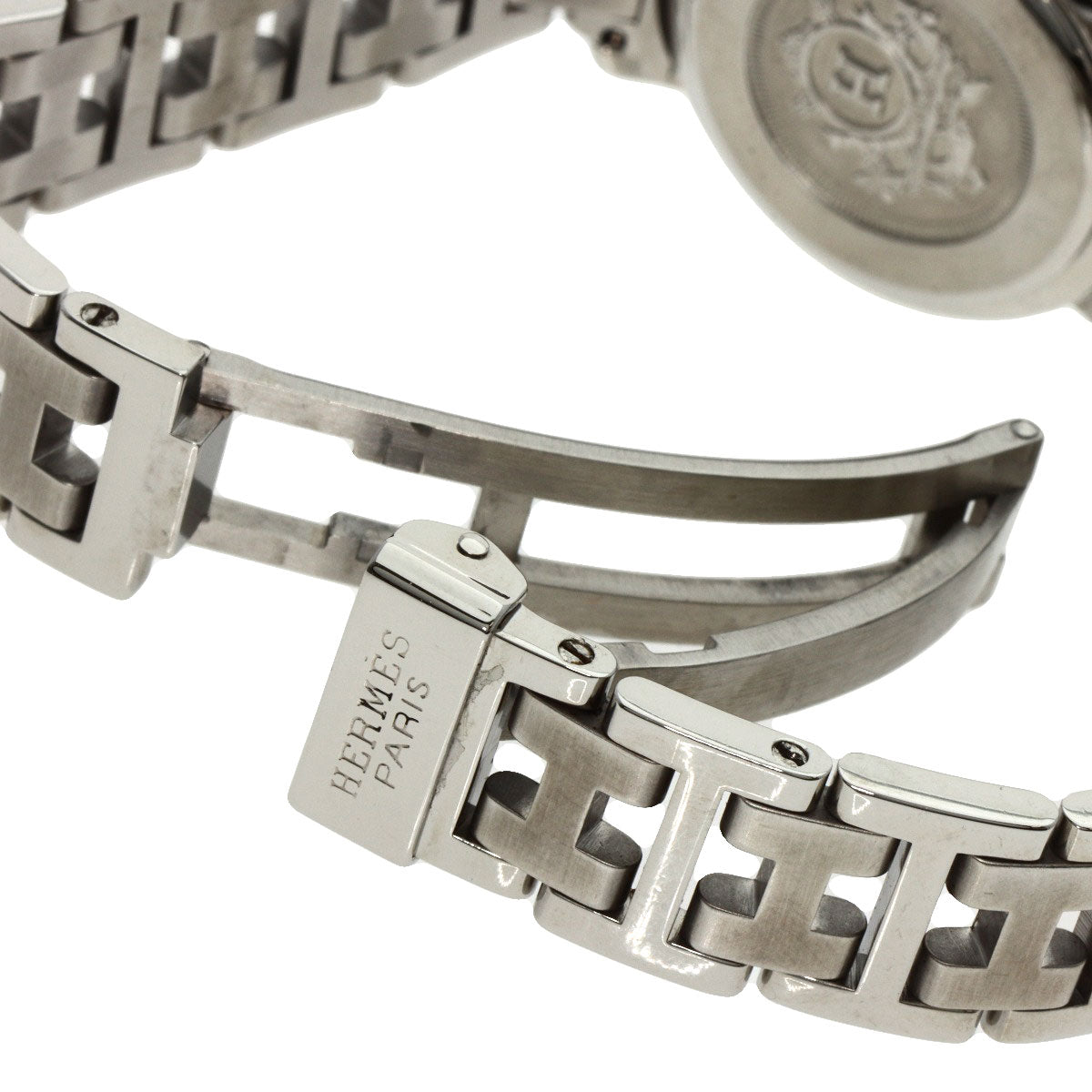 HERMES エルメス CL4.210 クリッパー 腕時計 SS レディース 中古