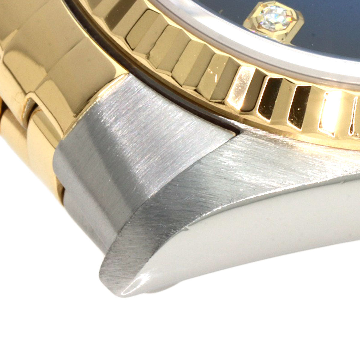 ROLEX ロレックス 16233G デイトジャスト 10P ダイヤモンド ブルーグラデーション 腕時計 SS メンズ 中古
