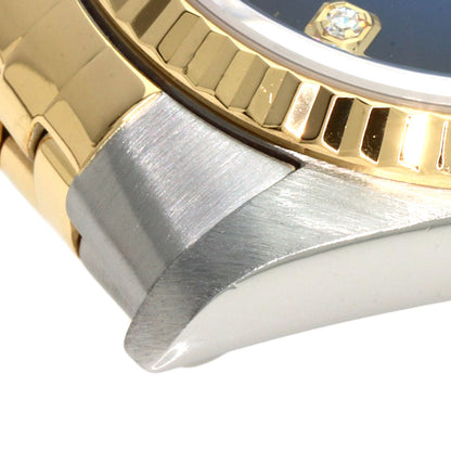 ROLEX ロレックス 16233G デイトジャスト 10P ダイヤモンド ブルーグラデーション 腕時計 SS メンズ 中古