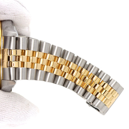 ROLEX ロレックス 16233G デイトジャスト 10P ダイヤモンド ブルーグラデーション 腕時計 SS メンズ 中古