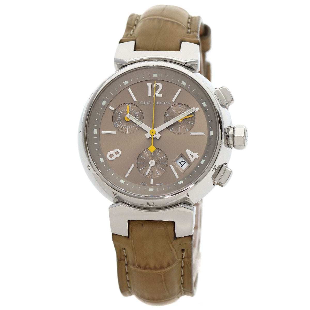 LOUIS VUITTON ルイヴィトン Q1322 タンブール クロノグラフ 腕時計 SS メンズ 中古
