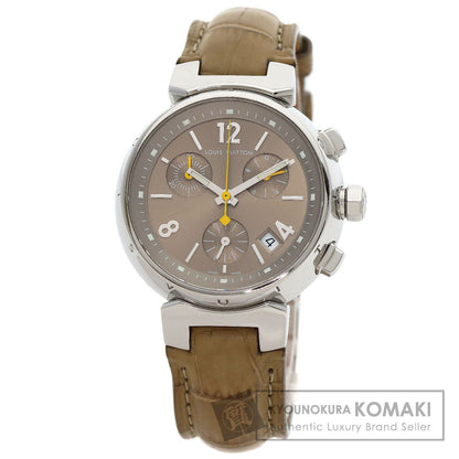 LOUIS VUITTON ルイヴィトン Q1322 タンブール クロノグラフ 腕時計 SS メンズ 中古