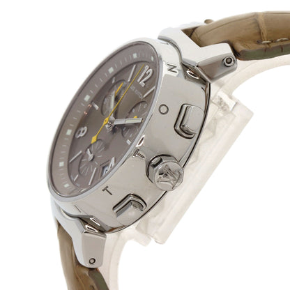 LOUIS VUITTON ルイヴィトン Q1322 タンブール クロノグラフ 腕時計 SS メンズ 中古