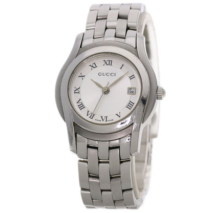 GUCCI グッチ 5500L ラウンドフェイス 腕時計 SS レディース 中古