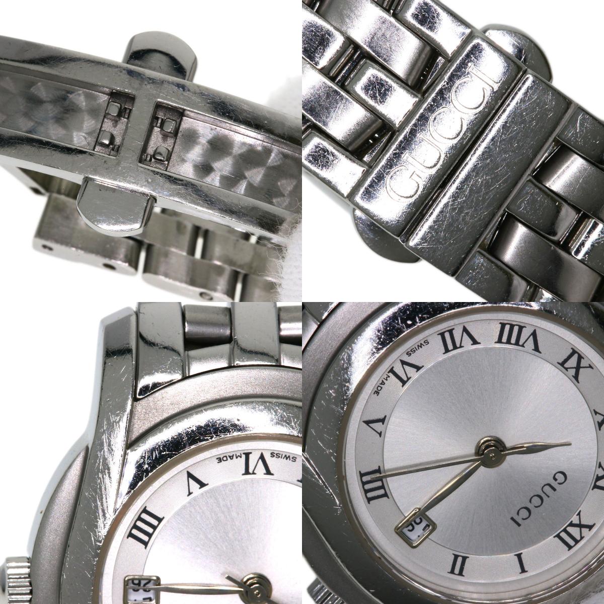 GUCCI グッチ 5500L ラウンドフェイス 腕時計 SS レディース 中古