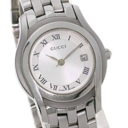 GUCCI グッチ 5500L ラウンドフェイス 腕時計 SS レディース 中古