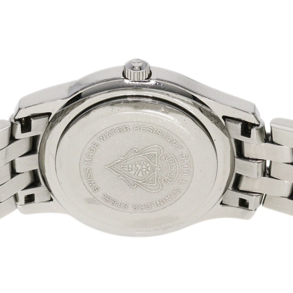 GUCCI グッチ 5500L ラウンドフェイス 腕時計 SS レディース 中古