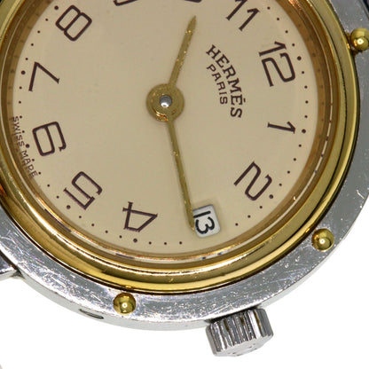 HERMES エルメス クリッパー 腕時計 SS レディース 中古