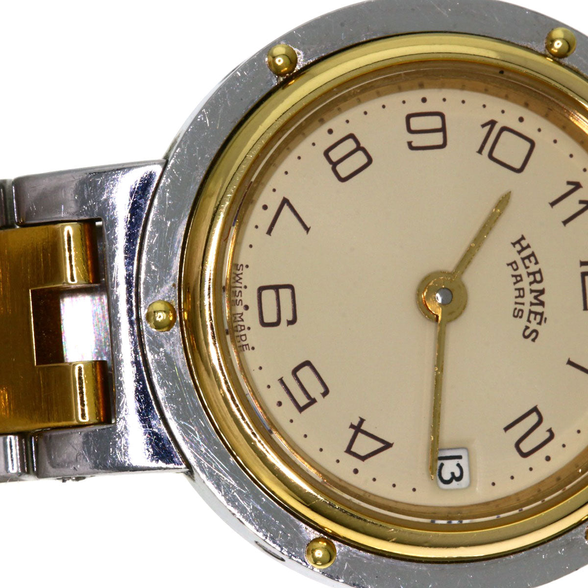 HERMES エルメス クリッパー 腕時計 SS レディース 中古