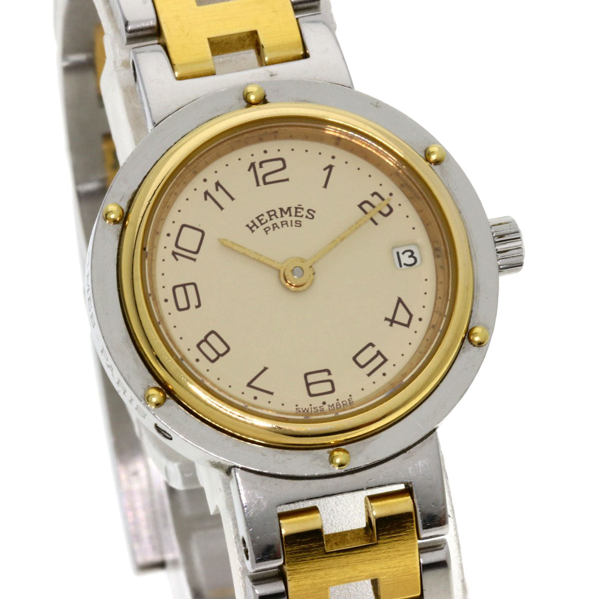 HERMES エルメス クリッパー 腕時計 SS レディース 中古