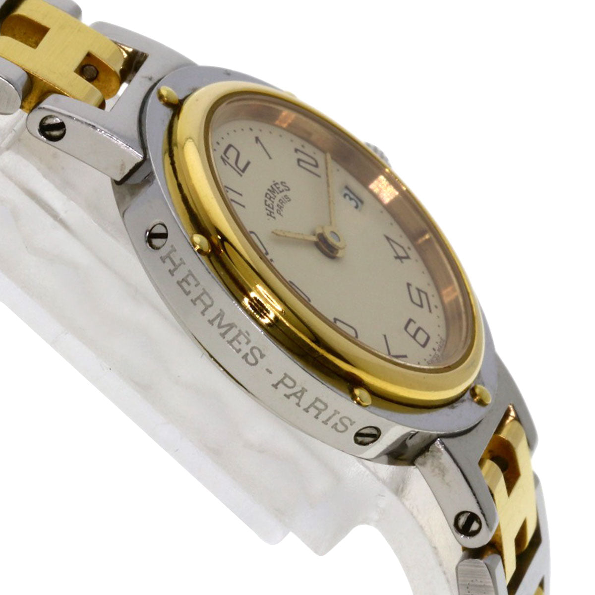 HERMES エルメス クリッパー 腕時計 SS レディース 中古