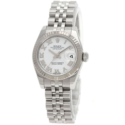 ROLEX ロレックス 179174 デイトジャスト ホワイトローマ 腕時計 SS レディース 中古