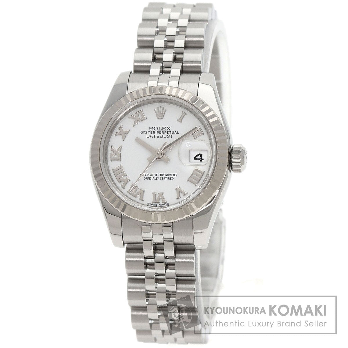 ROLEX ロレックス 179174 デイトジャスト ホワイトローマ 腕時計 SS レディース 中古