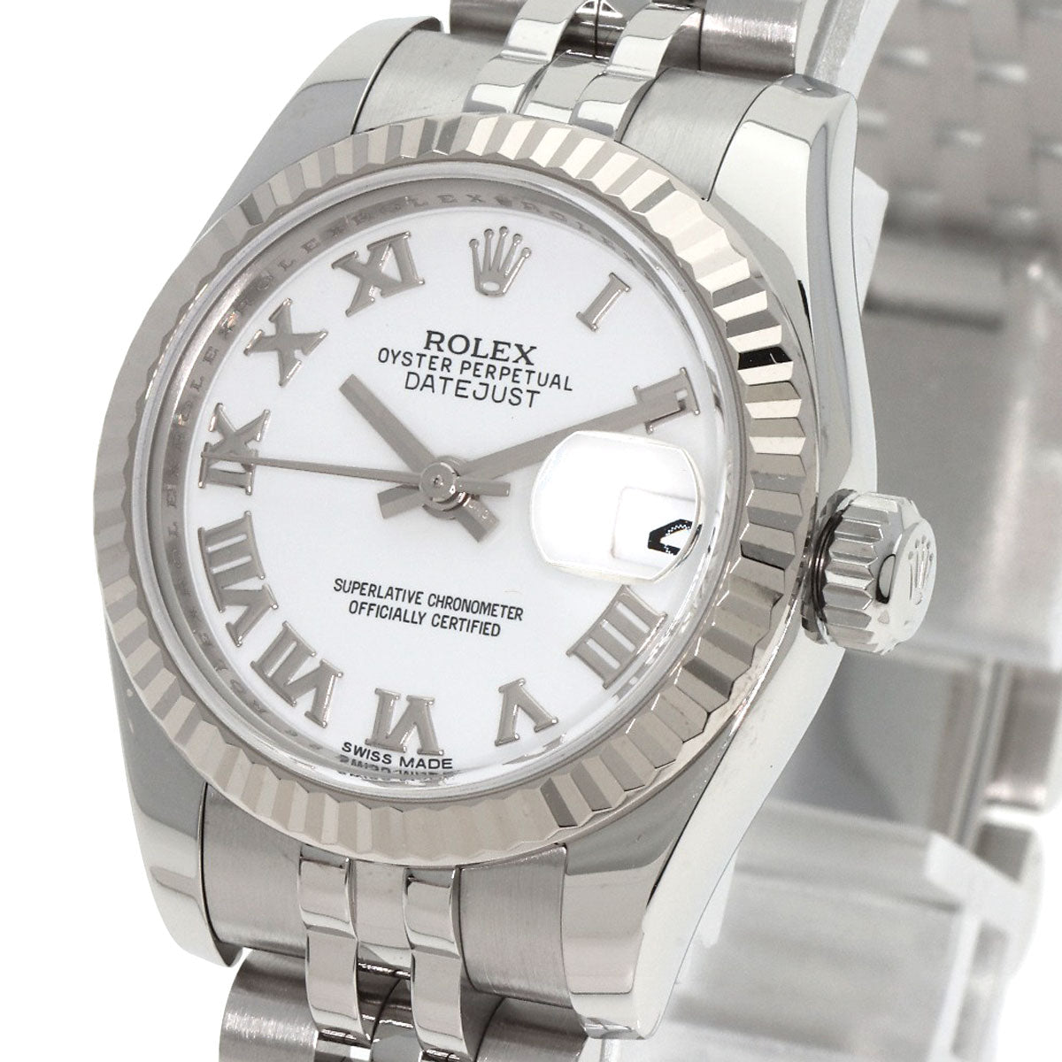 ROLEX ロレックス 179174 デイトジャスト ホワイトローマ 腕時計 SS レディース 中古