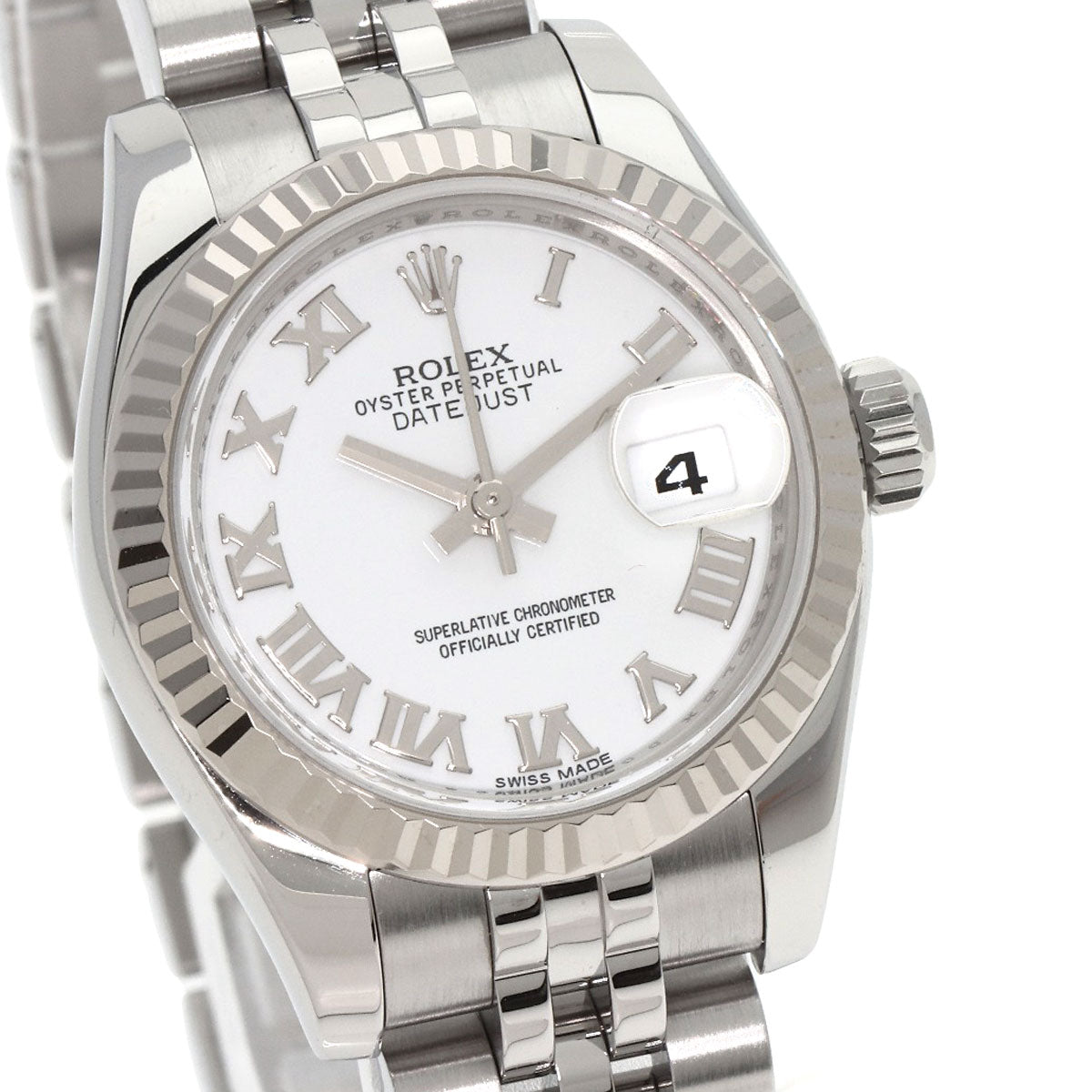 ROLEX ロレックス 179174 デイトジャスト ホワイトローマ 腕時計 SS レディース 中古