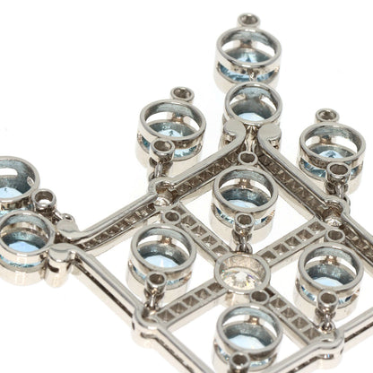 TIFFANY&Co. ティファニー アクアマリン ダイヤモンド アールデコ ネックレス PT950 レディース 中古