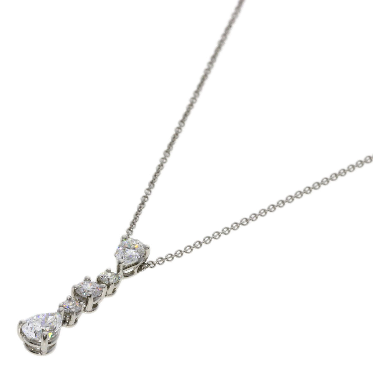 TIFFANY&Co. ティファニー スウイング ドロップ ダイヤモンド ネックレス PT950 レディース 中古