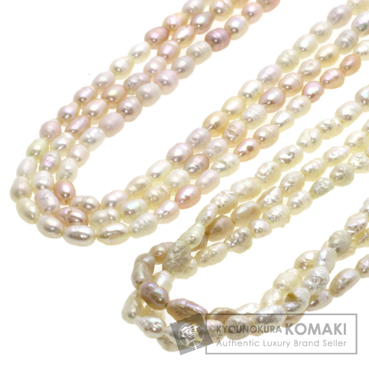 SELECT JEWELRY セレクトジュエリー 淡水パール 真珠 2本セット ネックレス SV レディース 中古