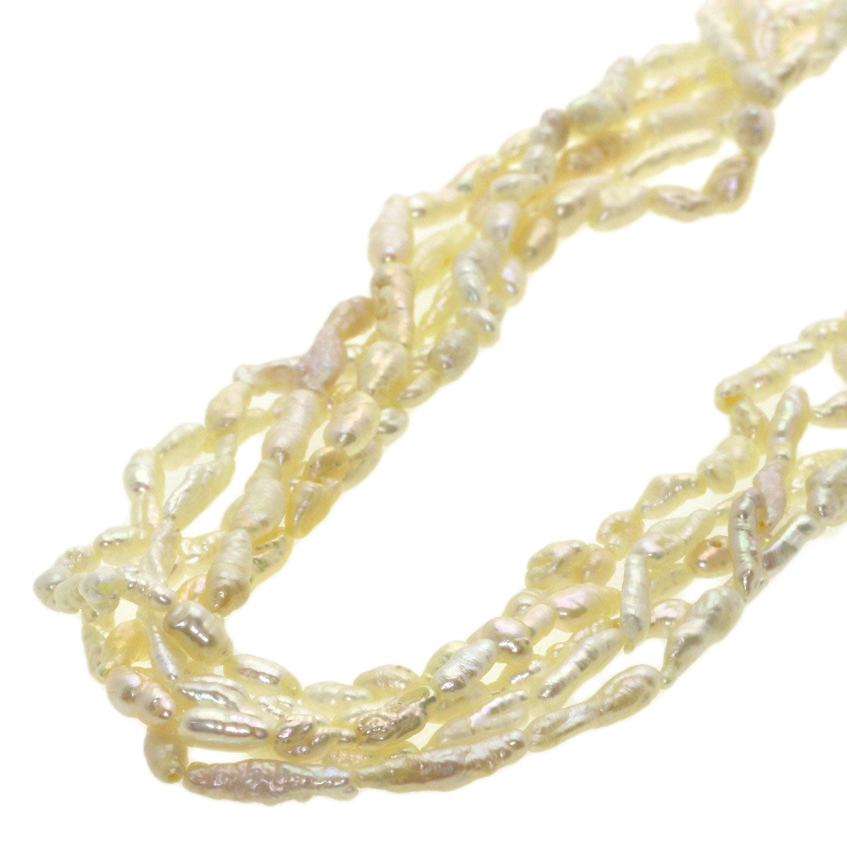 SELECT JEWELRY セレクトジュエリー 淡水パール 真珠 5連 ネックレス SV レディース 中古