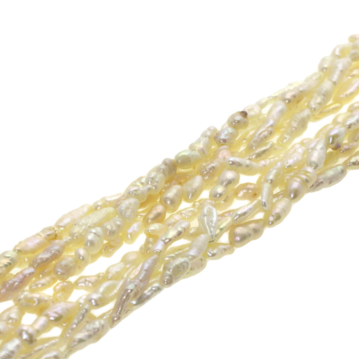 SELECT JEWELRY セレクトジュエリー 淡水パール 真珠 5連 ネックレス SV レディース 中古