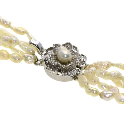 SELECT JEWELRY セレクトジュエリー 淡水パール 真珠 5連 ネックレス SV レディース 中古