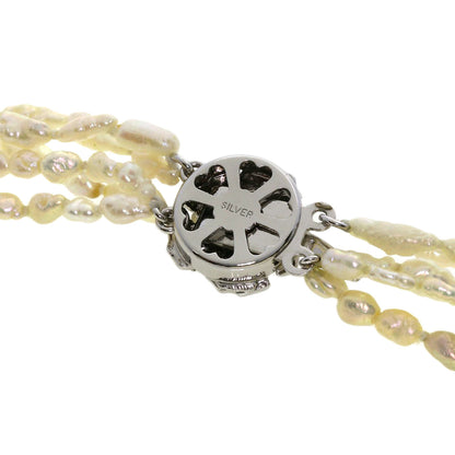 SELECT JEWELRY セレクトジュエリー 淡水パール 真珠 5連 ネックレス SV レディース 中古