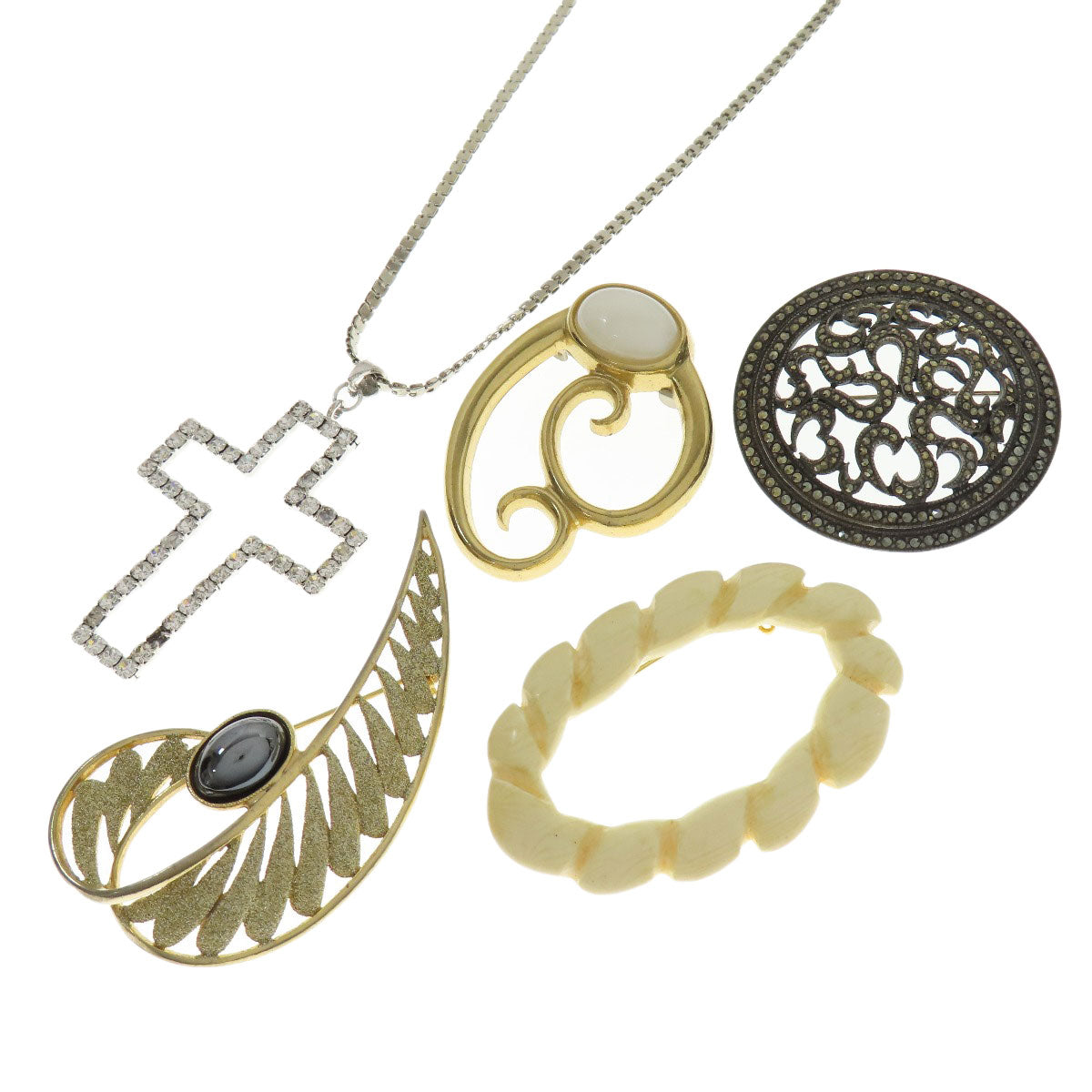 SELECT JEWELRY セレクトジュエリー ブローチ カンザシ ネックレス 10点セット ブローチ 金属製 レディース 中古