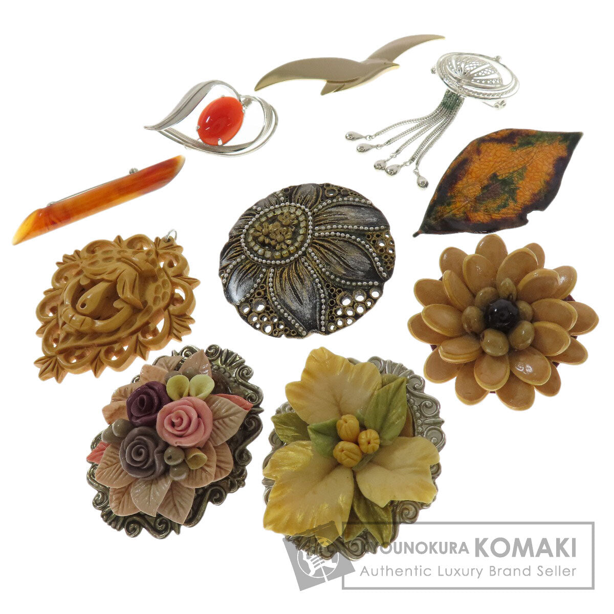 SELECT JEWELRY セレクトジュエリー ブローチ10個セット ブローチ 金属製 レディース 中古