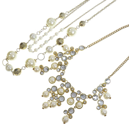 SELECT JEWELRY セレクトジュエリー ネックレス6本セット フェイクパール ネックレス 金属製 レディース 中古