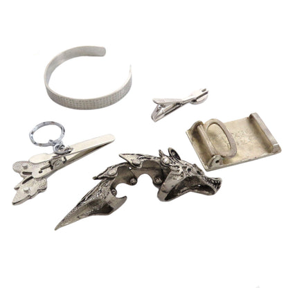 SELECT JEWELRY セレクトジュエリー リング バックル タイタック キーホルダー ブレス(般若心経) 5個セット リング・指輪 金属製 レディース 中古