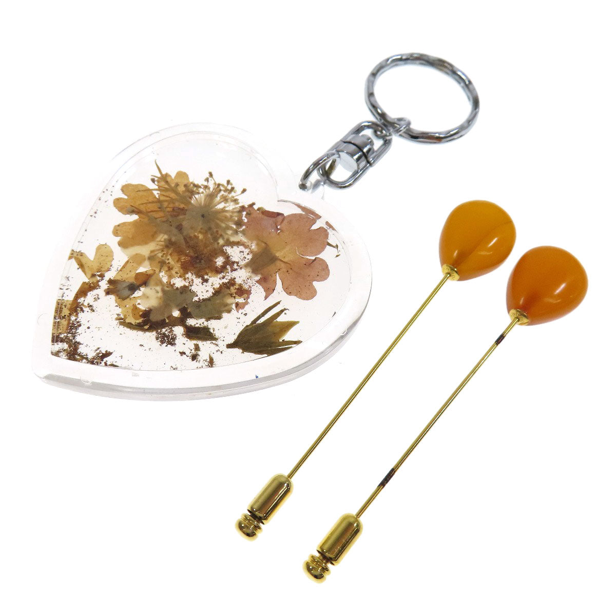 SELECT JEWELRY セレクトジュエリー イヤリング　ピンブローチ キーホルダー 5点セット イヤリング 金属製 レディース 中古