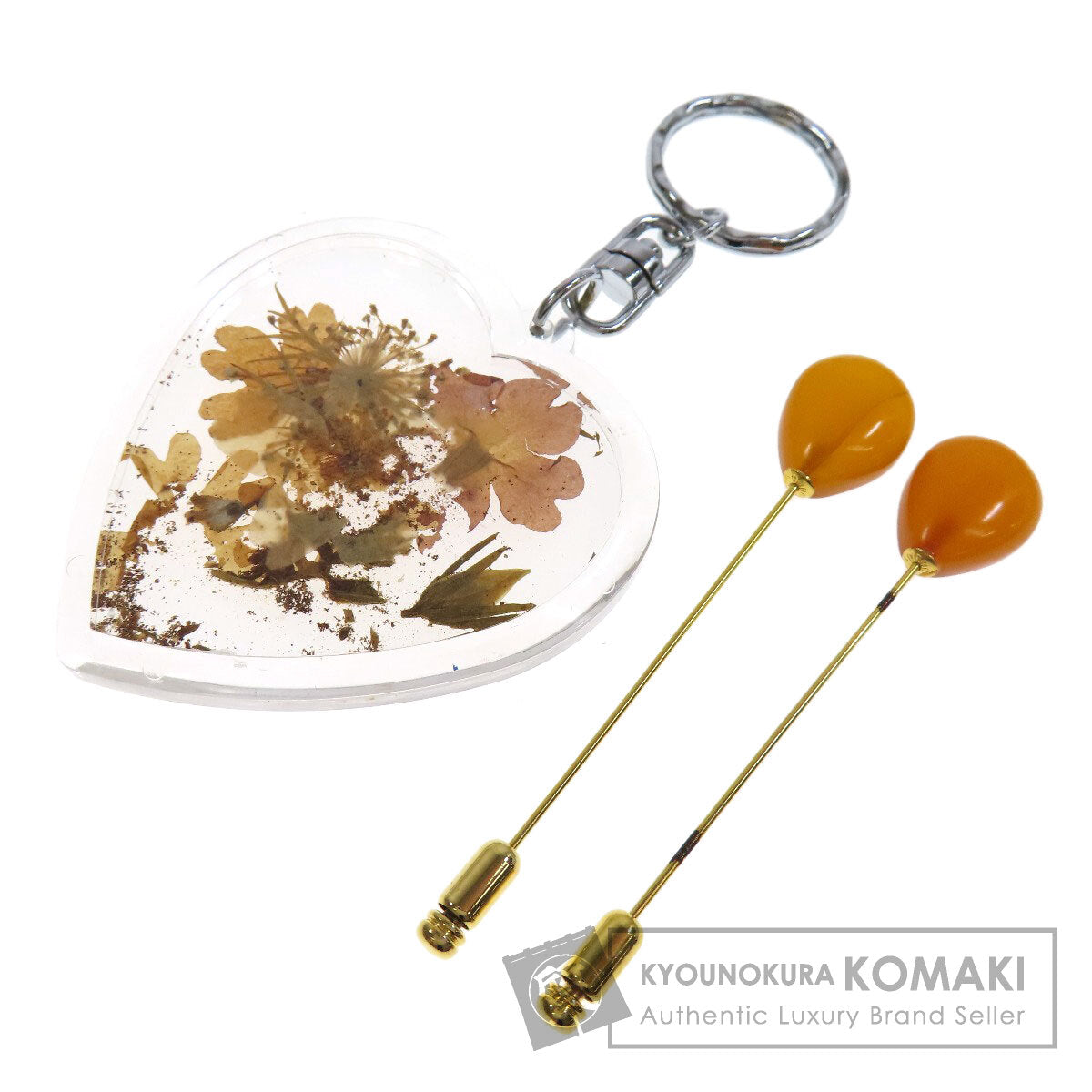 SELECT JEWELRY セレクトジュエリー イヤリング　ピンブローチ キーホルダー 5点セット イヤリング 金属製 レディース 中古