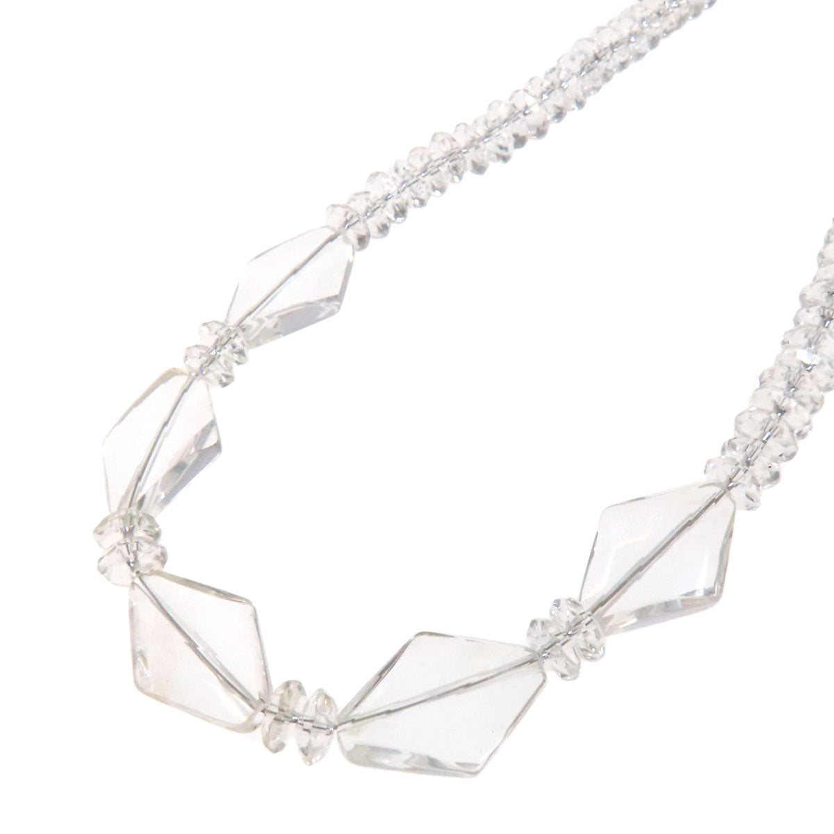 SELECT JEWELRY セレクトジュエリー 水晶 クリスタル ネックレス SV レディース 中古