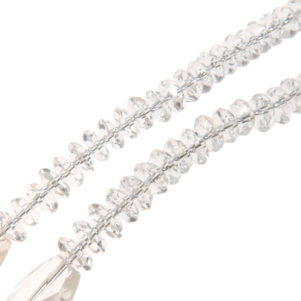 SELECT JEWELRY セレクトジュエリー 水晶 クリスタル ネックレス SV レディース 中古