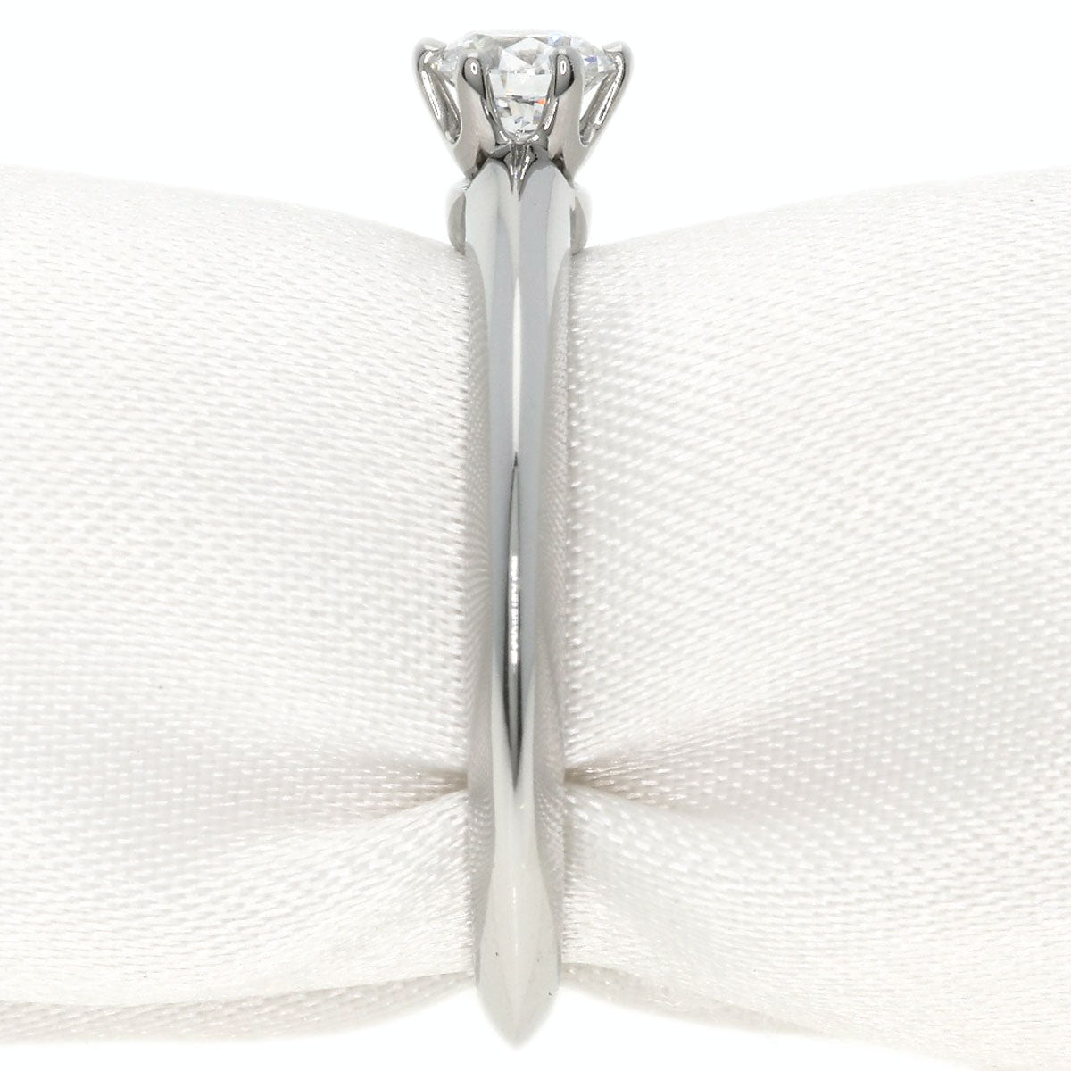 TIFFANY&Co. ティファニー ソリティア ダイヤモンド ナイフエッジ リング・指輪 PT950 レディース 中古