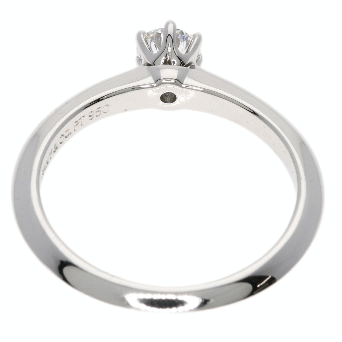 TIFFANY&Co. ティファニー ソリティア ダイヤモンド ナイフエッジ リング・指輪 PT950 レディース 中古