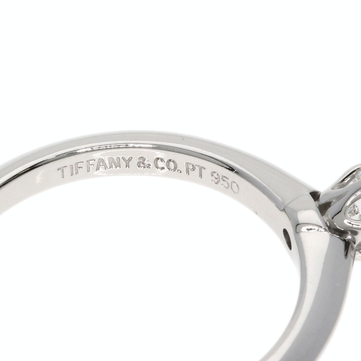 TIFFANY&Co. ティファニー ソリティア ダイヤモンド ナイフエッジ リング・指輪 PT950 レディース 中古