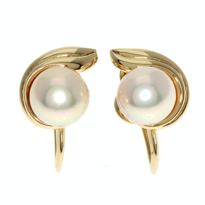 MIKIMOTO ミキモト パール 真珠 イヤリング K14YG レディース 中古