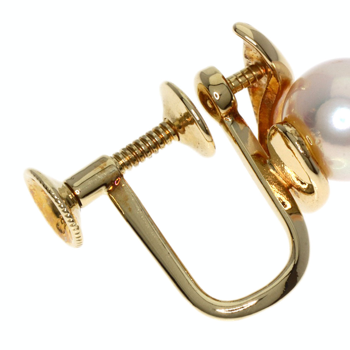 MIKIMOTO ミキモト パール 真珠 イヤリング K14YG レディース 中古