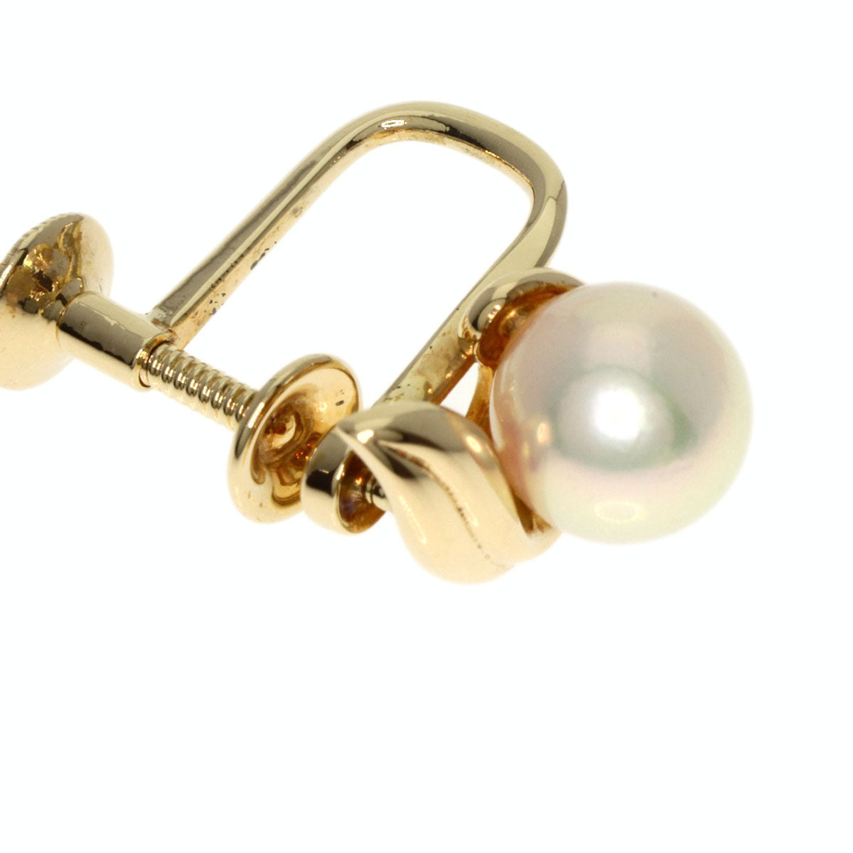 MIKIMOTO ミキモト パール 真珠 イヤリング K14YG レディース 中古