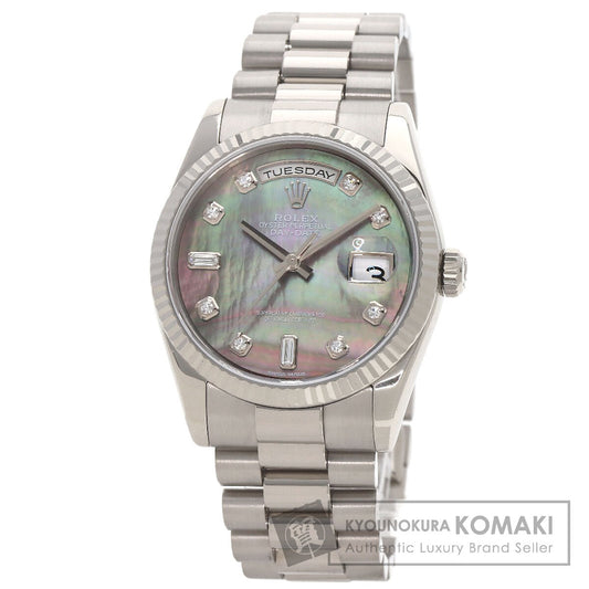 ROLEX ロレックス 118239NA デイデイト 10P ダイヤモンド 腕時計 K18WG メンズ 中古