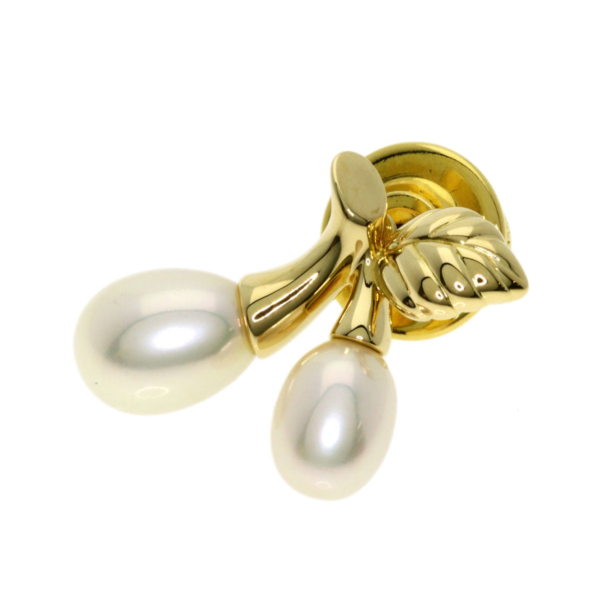 MIKIMOTO ミキモト サクランボ ブローチ K18YG レディース 中古