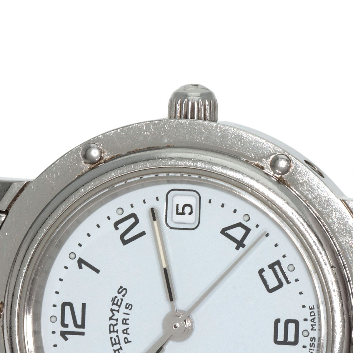 HERMES エルメス CL4.210 クリッパー 腕時計 SS レディース 中古