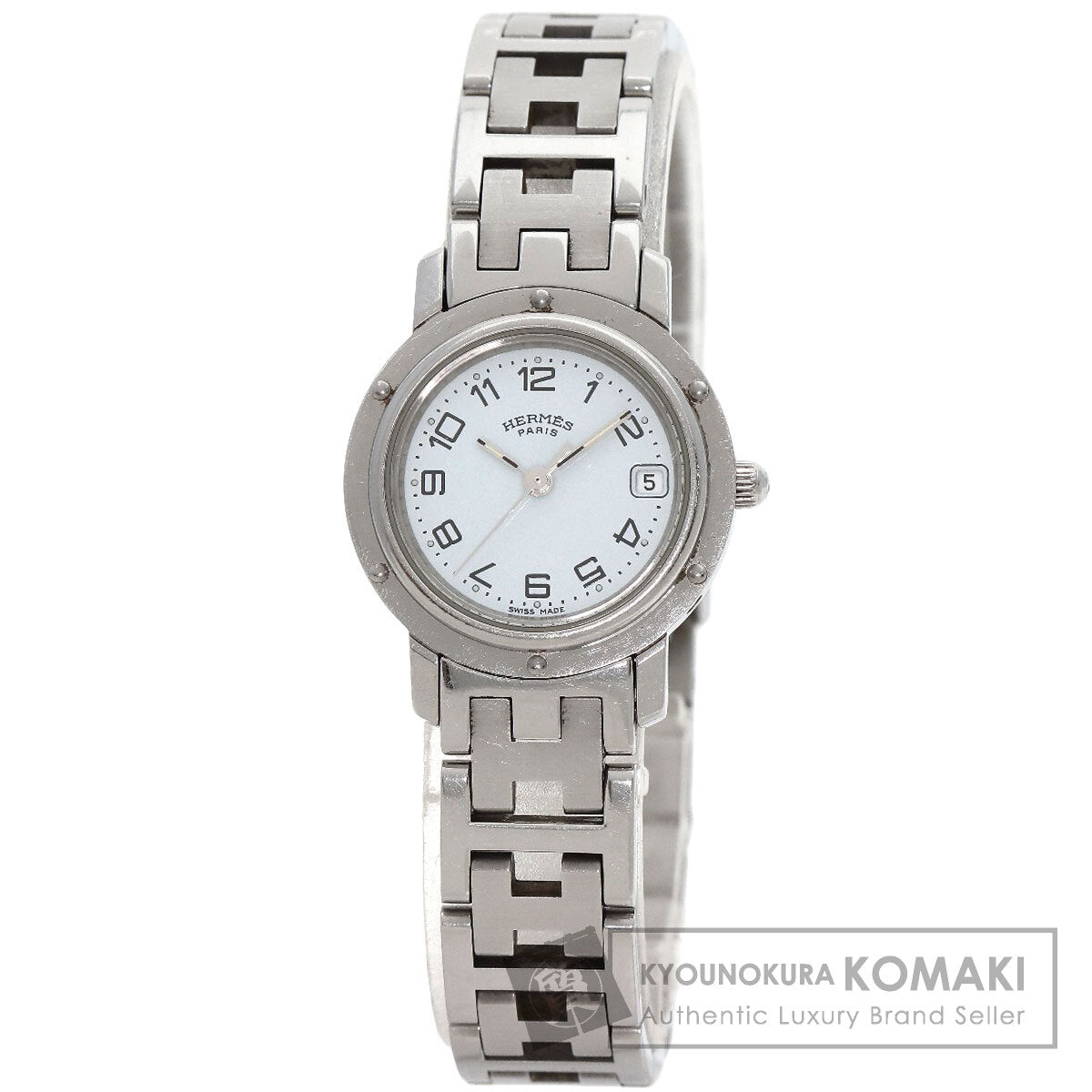 HERMES エルメス CL4.210 クリッパー 腕時計 SS レディース 中古