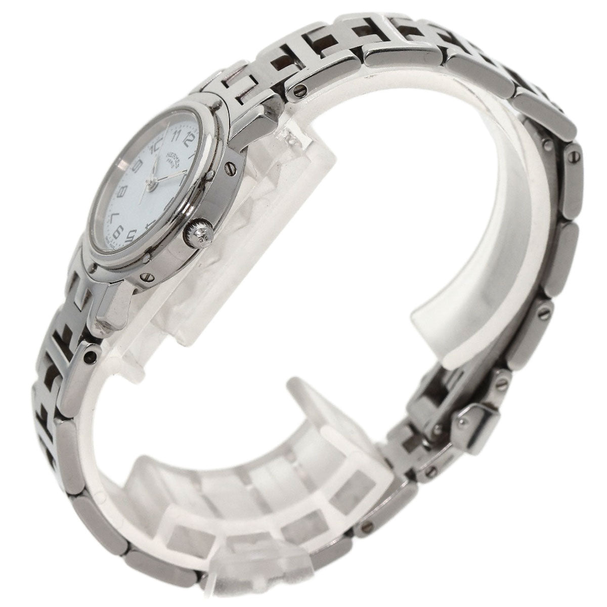 HERMES エルメス CL4.210 クリッパー 腕時計 SS レディース 中古