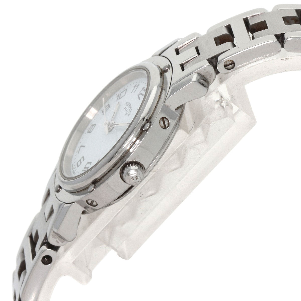 HERMES エルメス CL4.210 クリッパー 腕時計 SS レディース 中古
