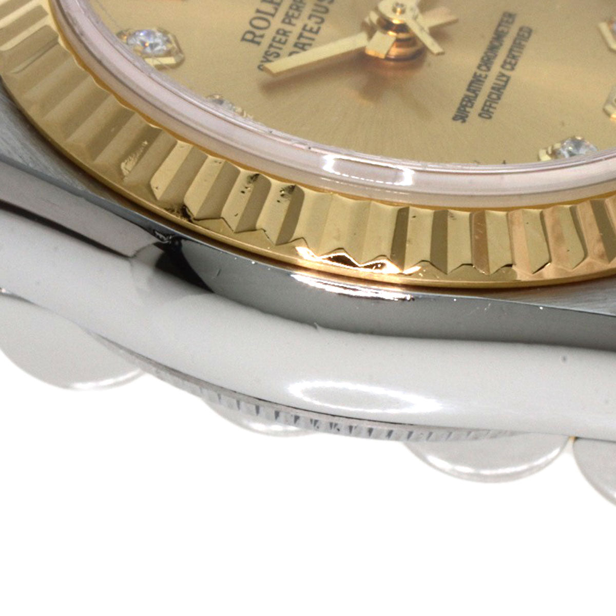 ROLEX ロレックス 79173G デイトジャスト 10P ダイヤモンド 腕時計 SS レディース 中古